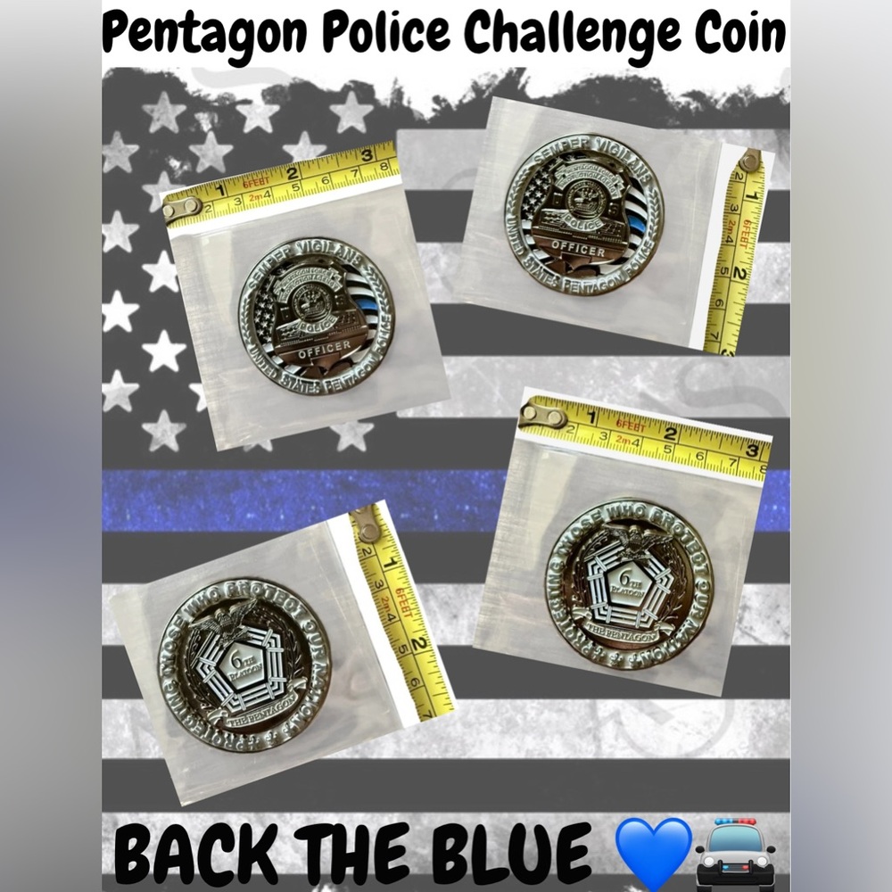 Pentagon Police Challenge Coin #BacktheBlue💙🖤💙🚔